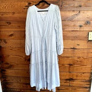 Rachel Parcell NWT Blue Eyelet Lace Tiered dress Large